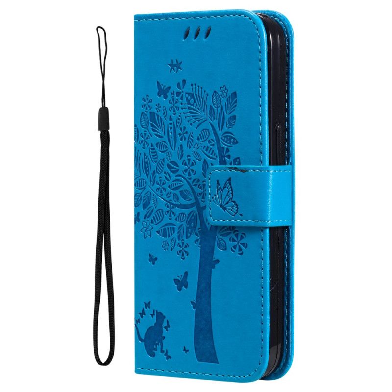 Leren Hoesje Xiaomi 15 Pro Kat En Boom Bescherming Hoesje