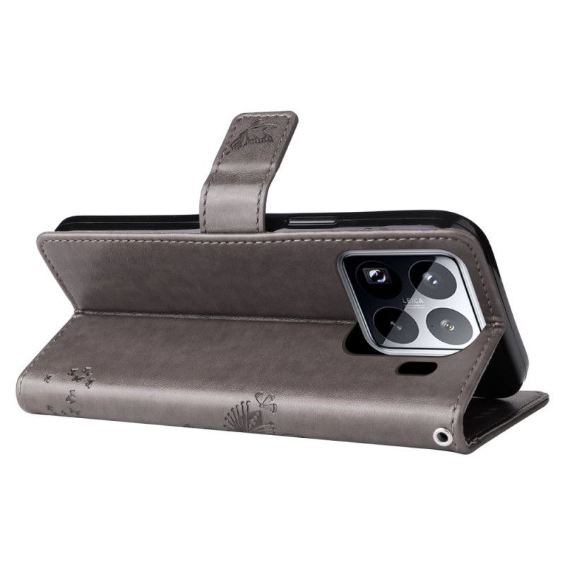 Leren Hoesje Xiaomi 15 Pro Kat En Boom Bescherming Hoesje