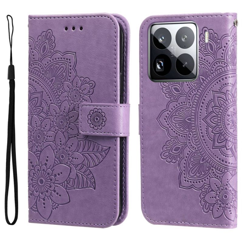 Leren Hoesje Xiaomi 15 Pro Mandala-print Bescherming Hoesje