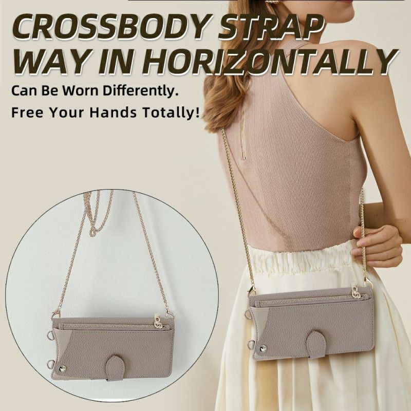 Leren Hoesje Xiaomi 15 Pro Portemonnee Met Ketting Bescherming Hoesje