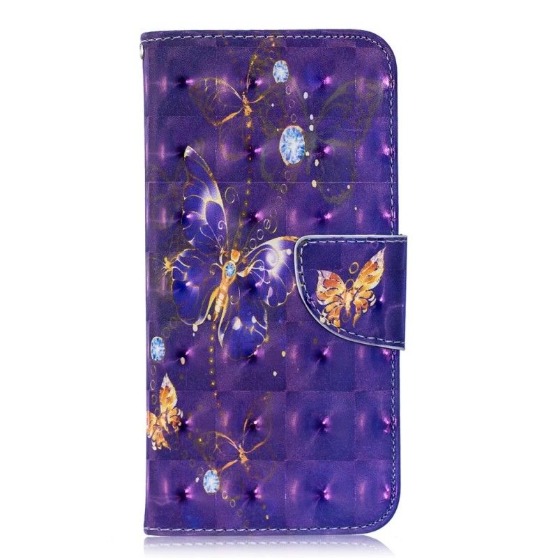 Cover Folio-hoesje Huawei P Smart 2019 Wit Telefoonhoesje Koningen Vlinders