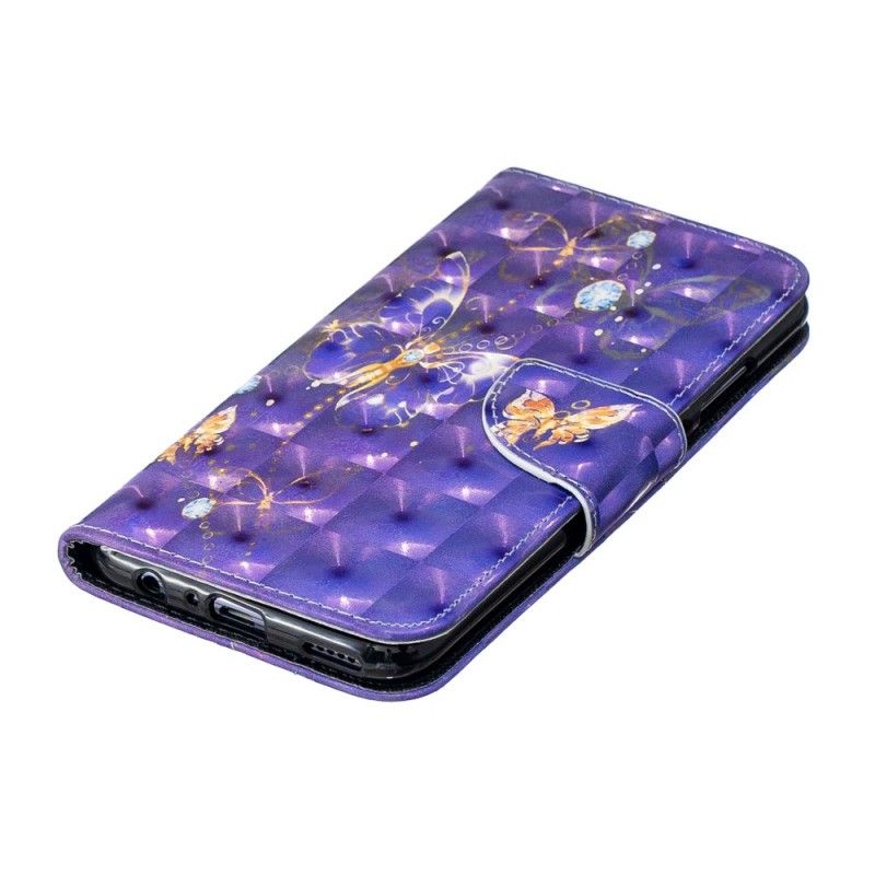 Cover Folio-hoesje Huawei P Smart 2019 Wit Telefoonhoesje Koningen Vlinders