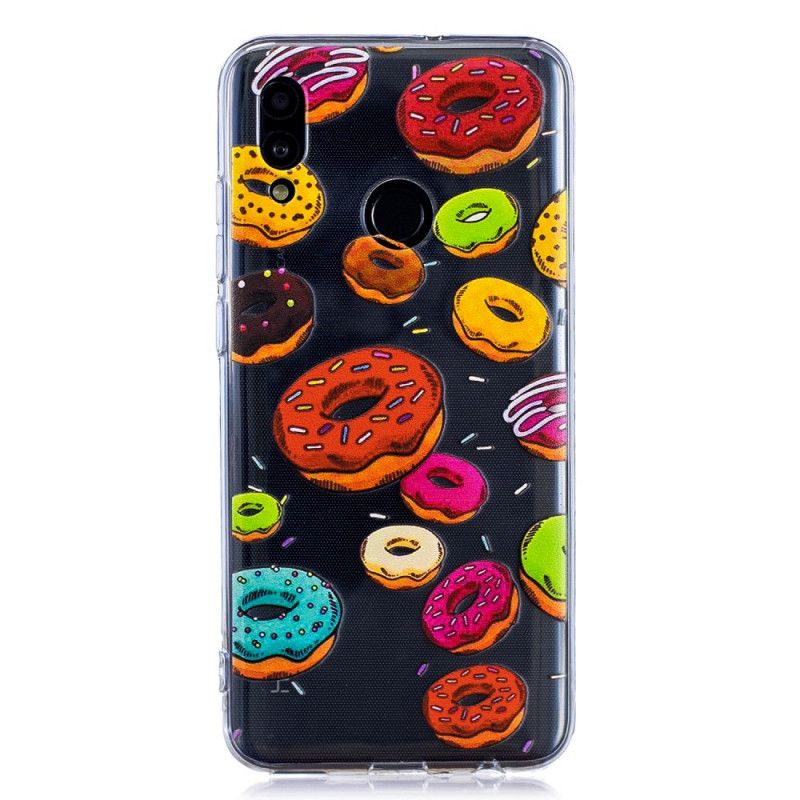 Cover Hoesje Huawei P Smart 2019 Telefoonhoesje Transparante Donuts