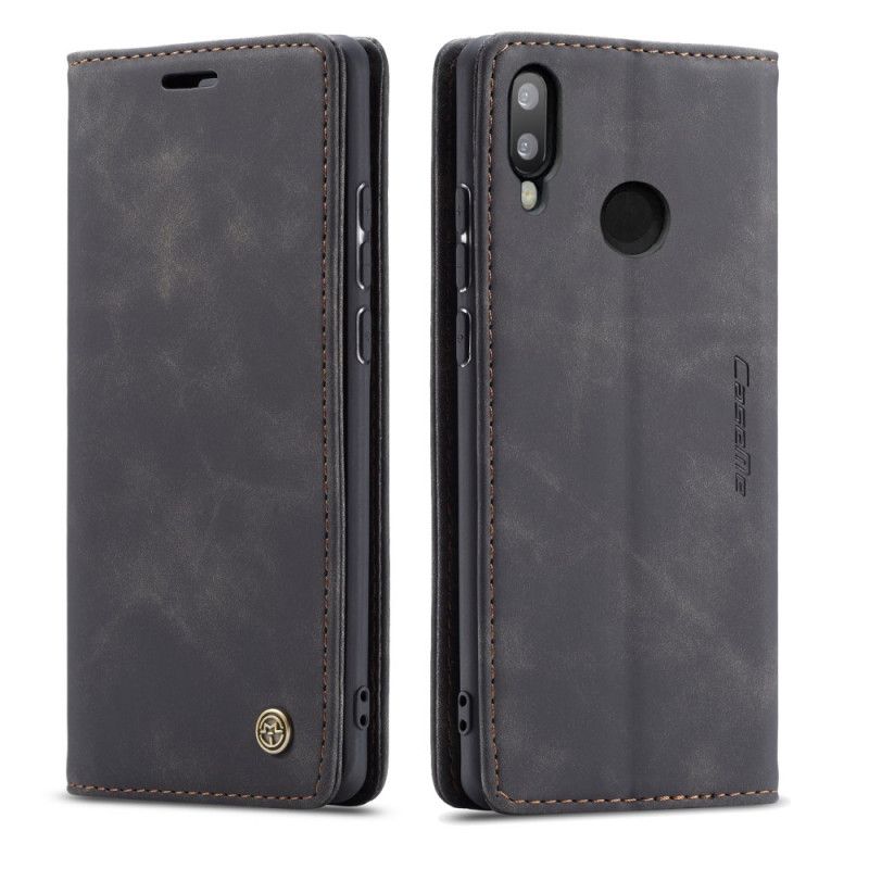 Folio-hoesje Huawei P Smart 2019 Donkerblauw Zwart Tas Van Imitatieleer