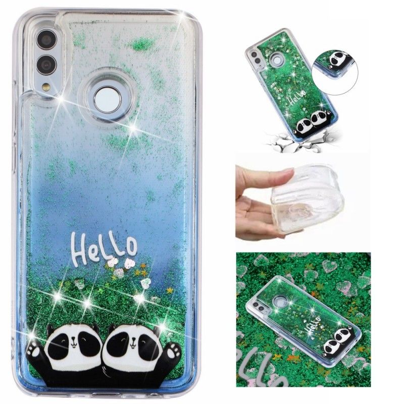 Hoesje Huawei P Smart 2019 Hallo Panda'S Glitter