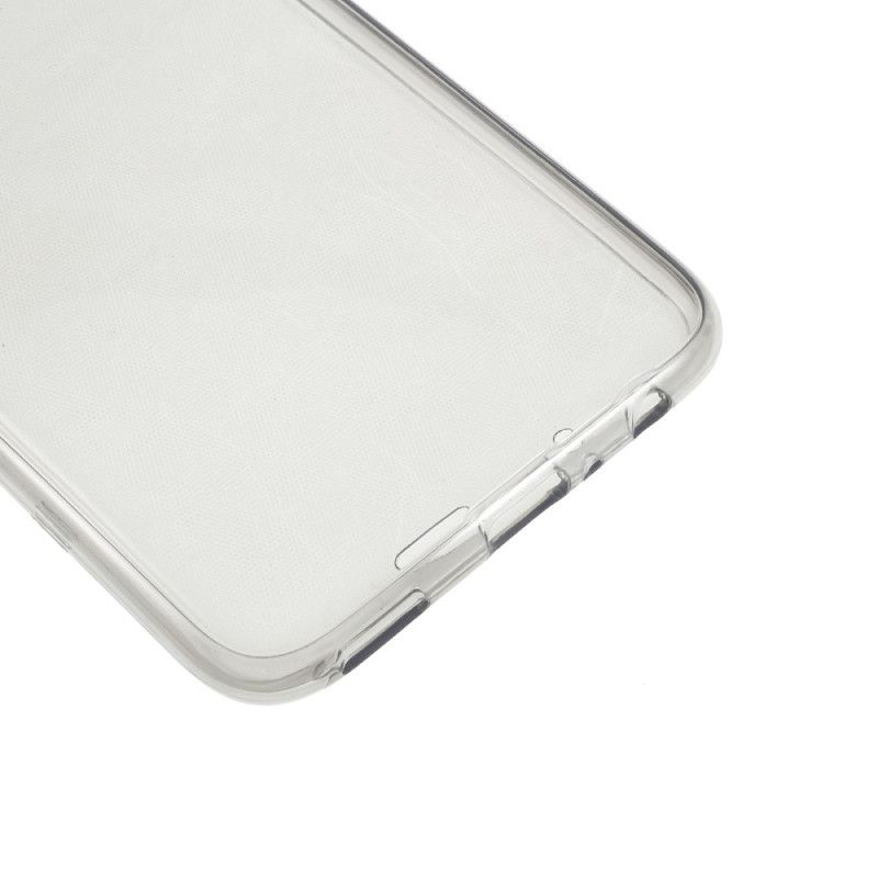 Hoesje voor Huawei P Smart 2019 Lichtblauw Grijs Transparant Voor En Achter Afneembaar