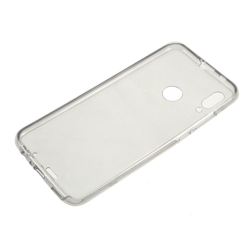 Hoesje voor Huawei P Smart 2019 Lichtblauw Grijs Transparant Voor En Achter Afneembaar