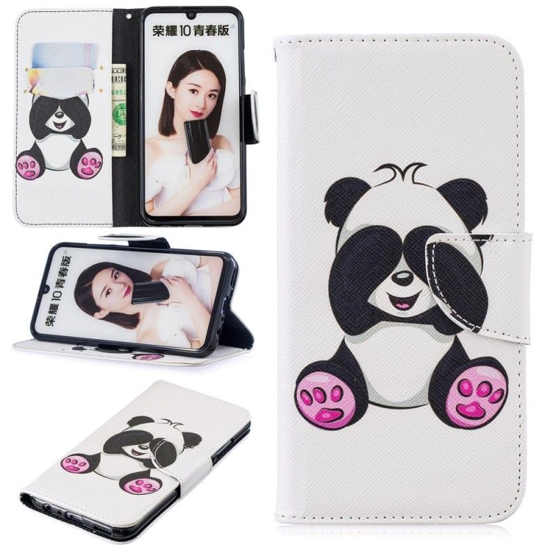 Leren Hoesje Huawei P Smart 2019 Leuke Panda