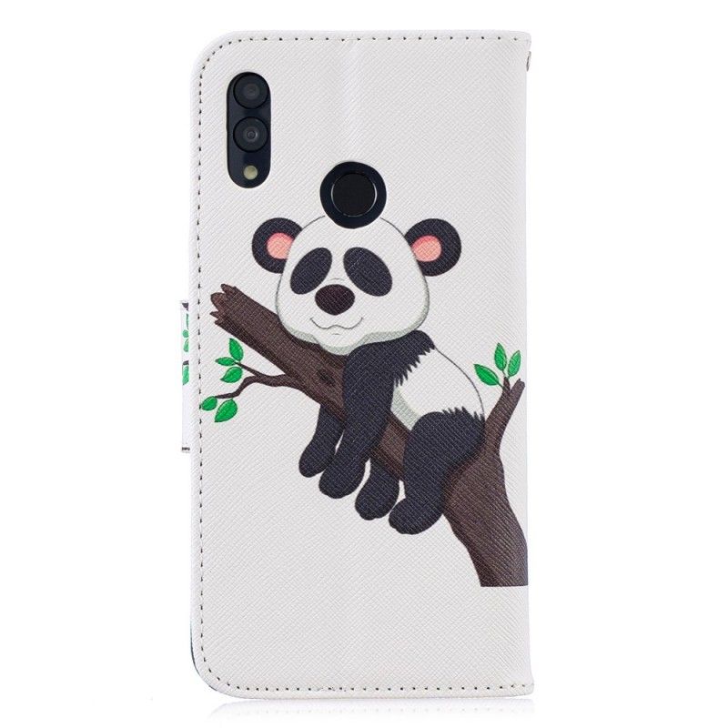 Leren Hoesje Huawei P Smart 2019 Telefoonhoesje Luie Panda