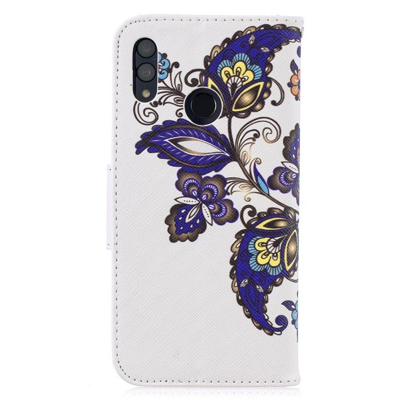 Leren Hoesje Huawei P Smart 2019 Telefoonhoesje Vlindertattoo