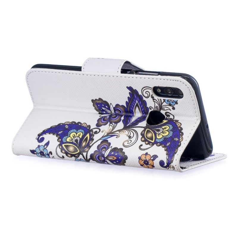Leren Hoesje Huawei P Smart 2019 Telefoonhoesje Vlindertattoo