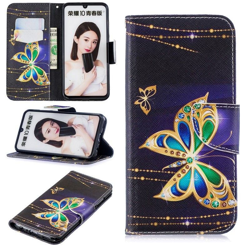 Leren Hoesje voor Huawei P Smart 2019 Magische Vlinder