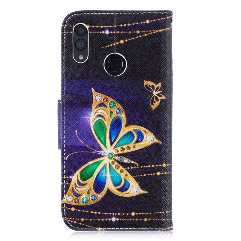 Leren Hoesje voor Huawei P Smart 2019 Magische Vlinder