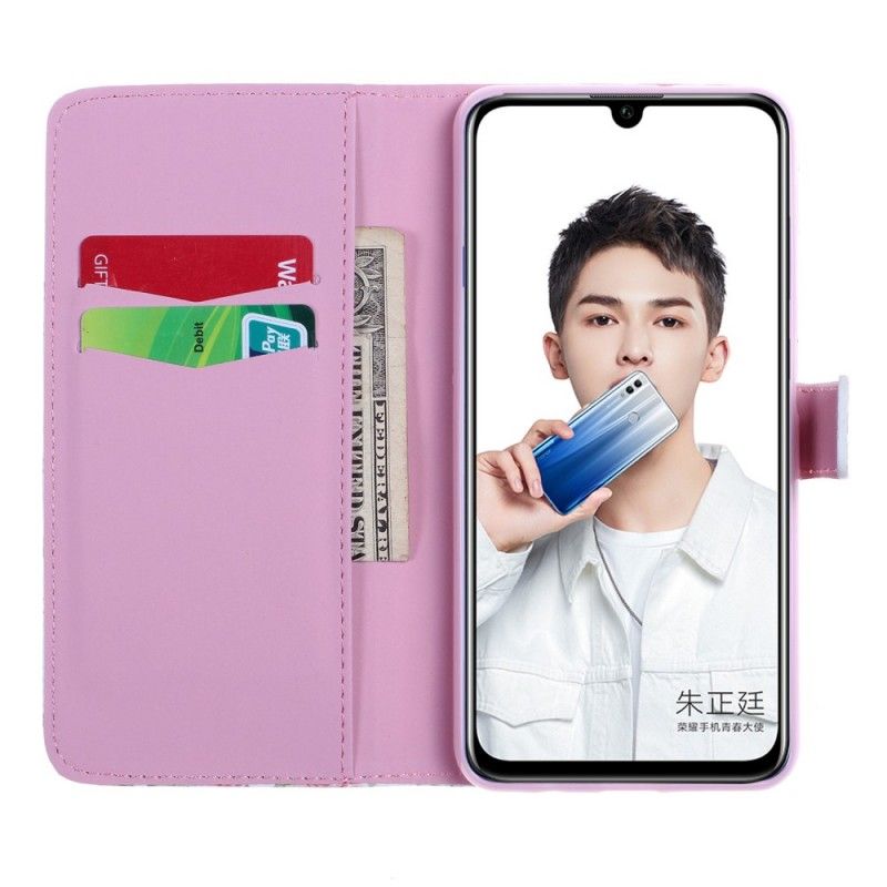 Leren Hoesje voor Huawei P Smart 2019 Zwevende Vlinders