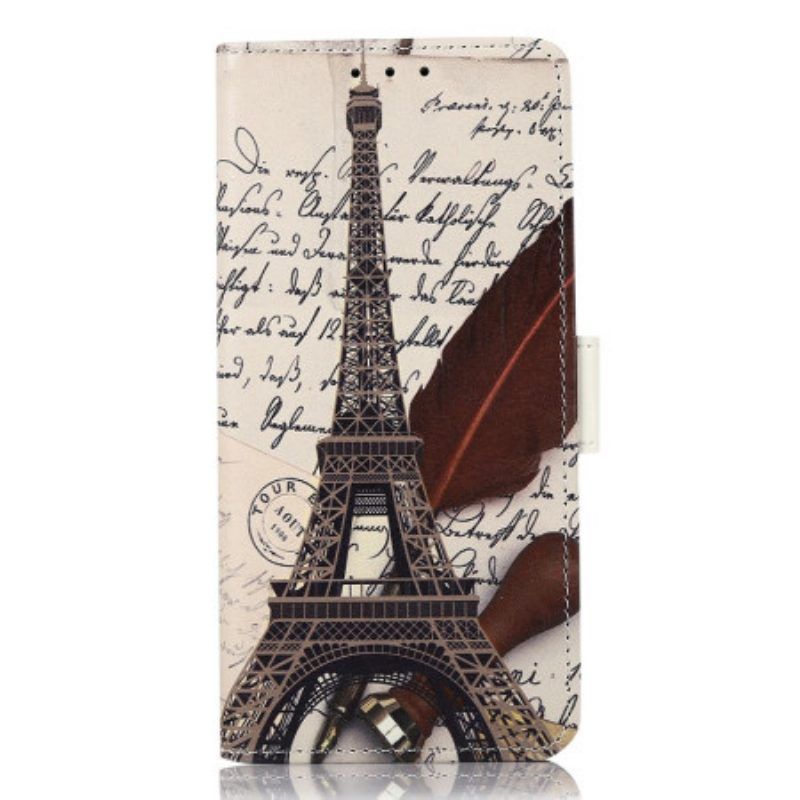 Folio-hoesje voor Motorola Edge 40 Pro Dichters Eiffeltoren