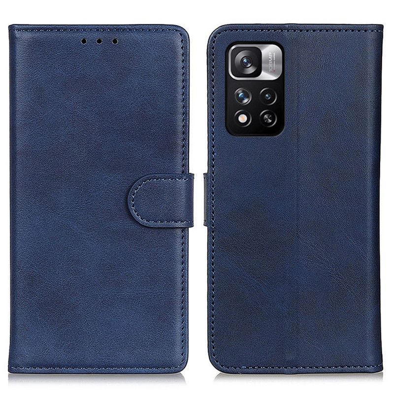 Flip Case Leren Xiaomi Redmi Note 11 Pro / Note 11 Pro Plus Mat Leereffect