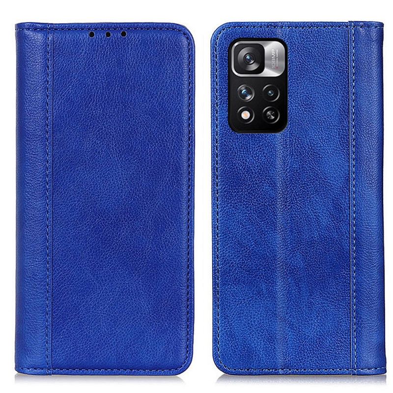 Folio-hoesje Xiaomi Redmi Note 11 Pro / Note 11 Pro Plus Telefoonhoesje Elegantie Split Litchi Leer