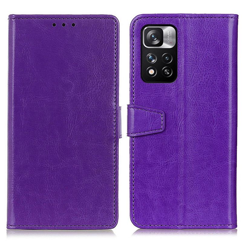 Folio-hoesje Xiaomi Redmi Note 11 Pro / Note 11 Pro Plus Telefoonhoesje Glanzend Leereffect