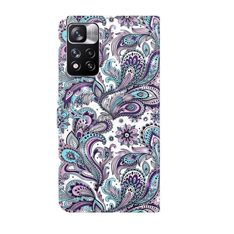 Folio-hoesje Xiaomi Redmi Note 11 Pro / Note 11 Pro Plus Telefoonhoesje Lichtvlek Bloemenpatronen