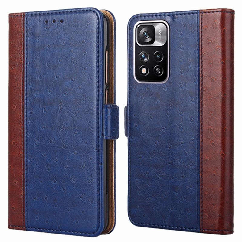 Leren Hoesje Voor Xiaomi Redmi Note 11 Pro / Note 11 Pro Plus Struisvogel Huidtextuur