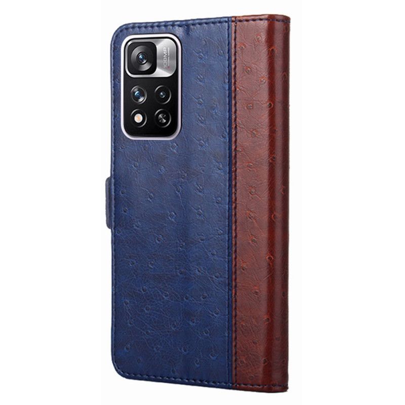 Leren Hoesje Voor Xiaomi Redmi Note 11 Pro / Note 11 Pro Plus Struisvogel Huidtextuur