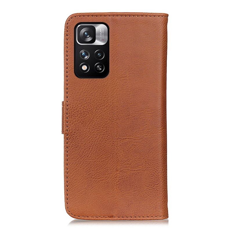Leren Hoesje Xiaomi Redmi Note 11 Pro / Note 11 Pro Plus Kunstleer Retro Khazneh Bescherming Hoesje
