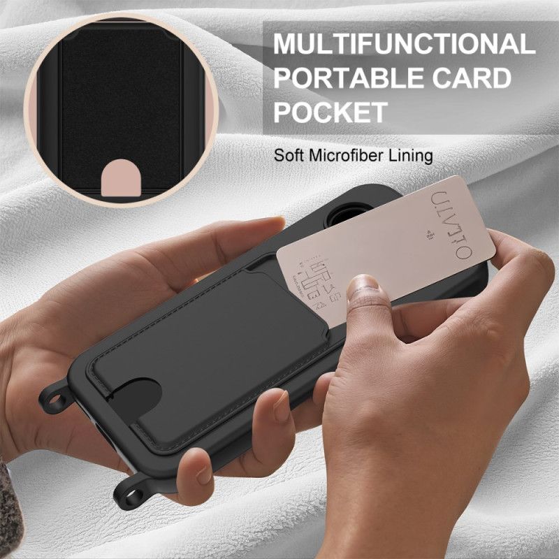 Cover Hoesje Google Pixel 10a Telefoonhoesje Kaarthouder Van Vloeibare Siliconen