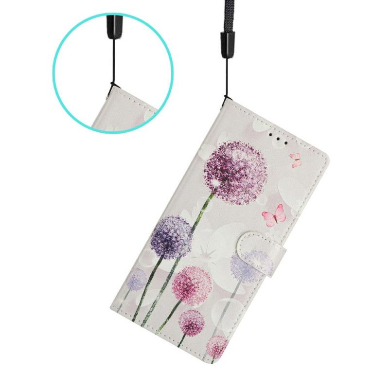 Flip Case Leren Google Pixel 10a Paardenbloemen