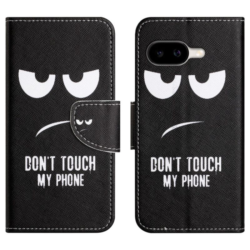 Flip Case Leren Google Pixel 10a Raak Mijn Telefoon Niet Aan