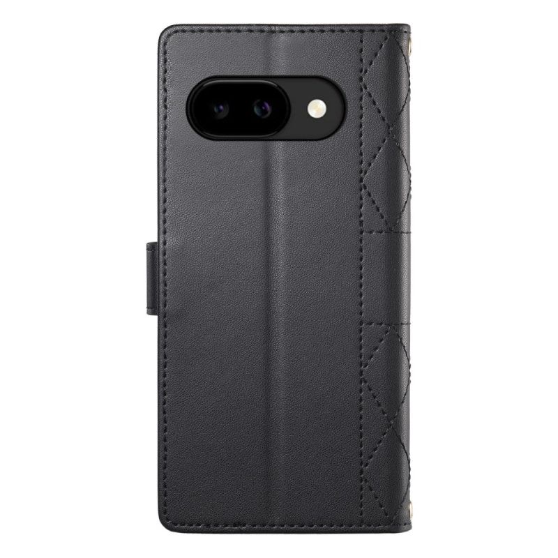 Folio-hoesje Google Pixel 10a Gewatteerde Portemonnee Met Bandjes