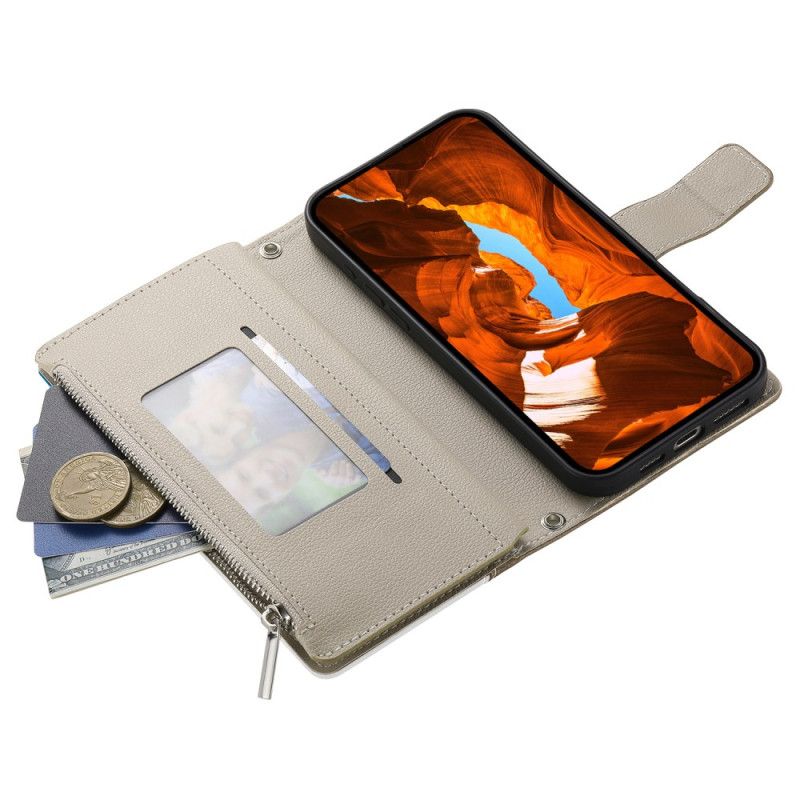 Folio-hoesje Google Pixel 10a Telefoonhoesje Tweekleurige Portemonnee Met Bandjes