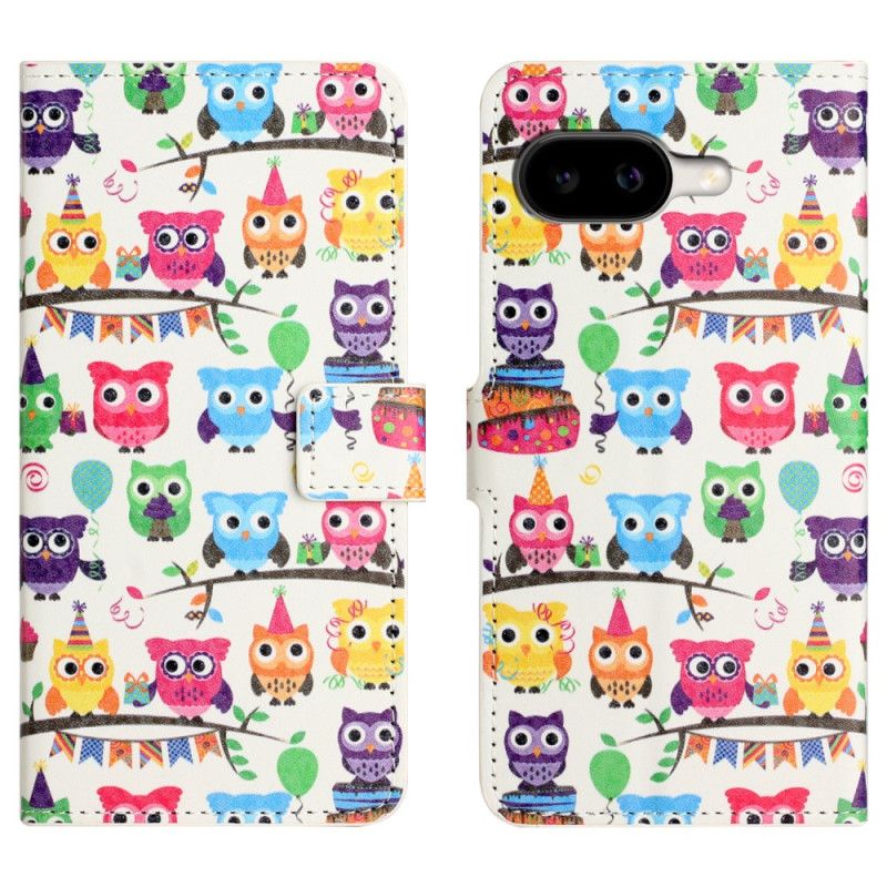 Folio-hoesje Google Pixel 10a Telefoonhoesje Uilenpatroon