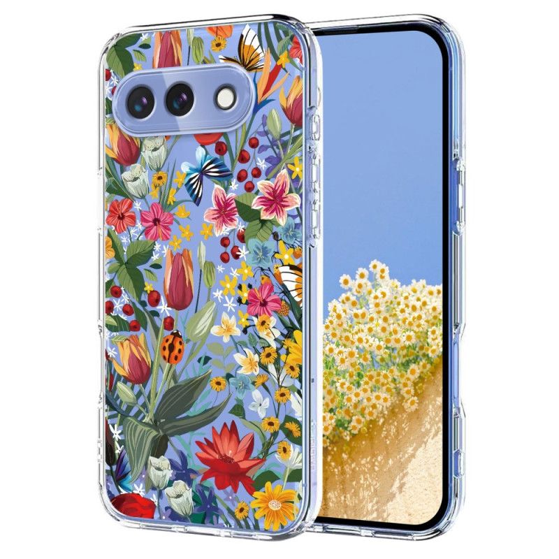 Hoesje Google Pixel 10a Vlinder- En Bloemenpatroon