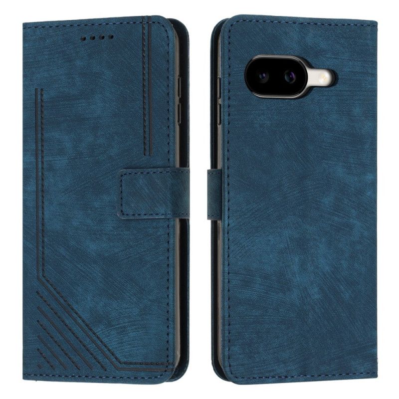 Leren Hoesje Google Pixel 10a Bedrukte Lijnen Bescherming Hoesje