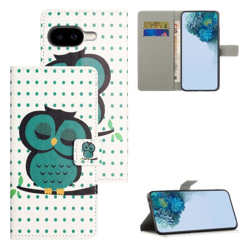 Leren Hoesje Google Pixel 10a Slapende Uil