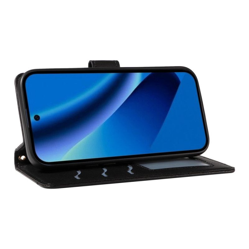 Leren Hoesje Voor Google Pixel 10a Gewatteerde Portemonnee Met Bandje En Schouderband