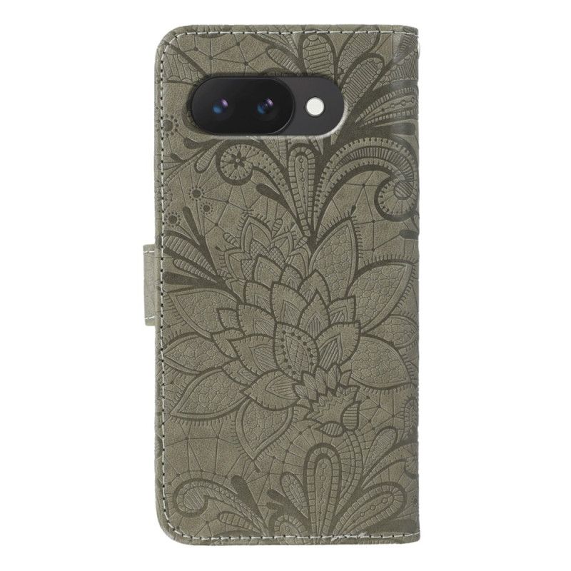 Leren Hoesje Voor Google Pixel 10a Kant Bloemen