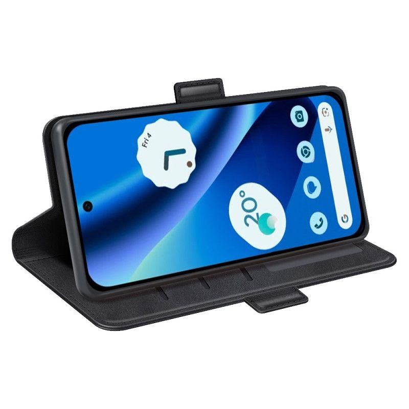 Leren Hoesje Voor Google Pixel 10a Klassieke Dubbele Sluiting