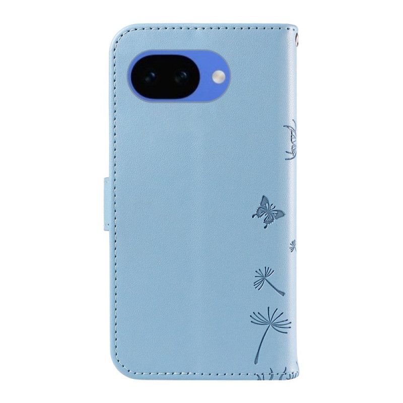 Leren Hoesje Voor Google Pixel 10a Paardenbloempatroon