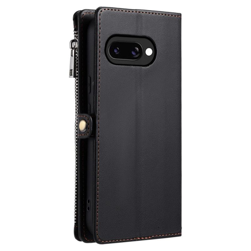 Leren Hoesje Voor Google Pixel 10a Portemonnee Met 8 Kaartsleuven En Koord