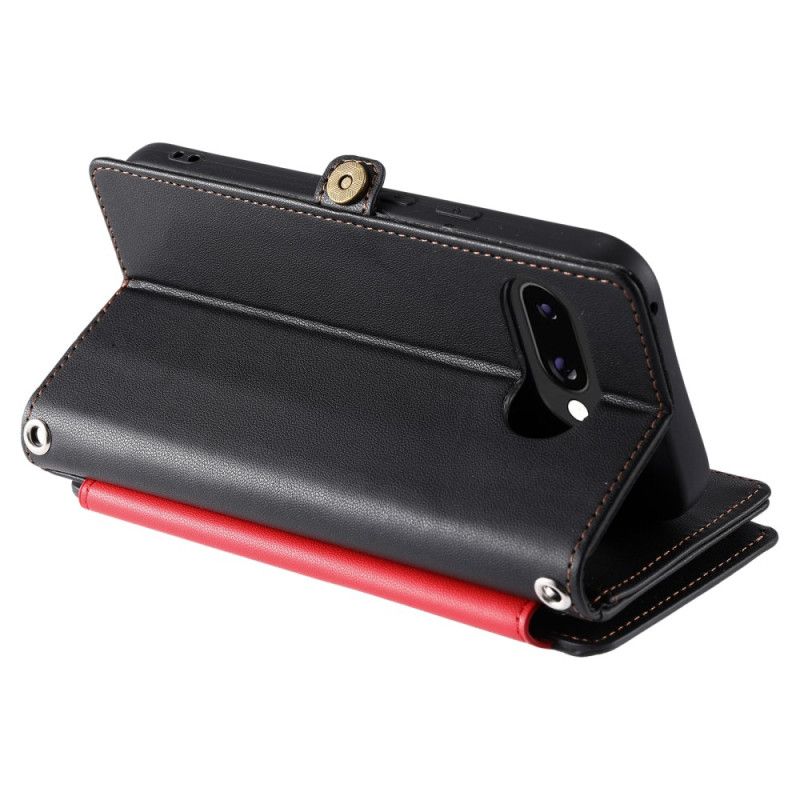 Leren Hoesje Voor Google Pixel 10a Portemonnee Met 8 Kaartsleuven En Koord