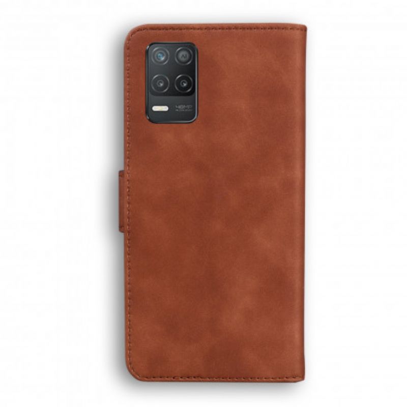 Flip Case Leren Realme 8 5g Monochroom Leereffect