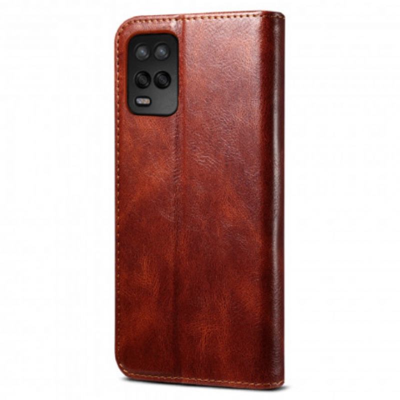 Folio-hoesje Realme 8 5g Gewaxt Kunstleer