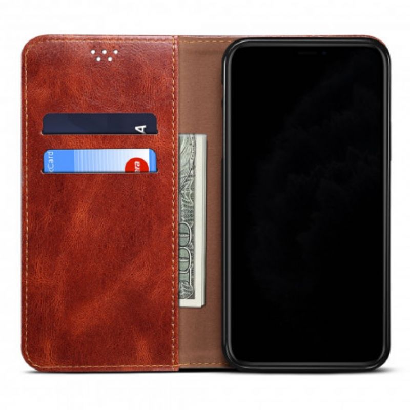 Folio-hoesje Realme 8 5g Gewaxt Kunstleer