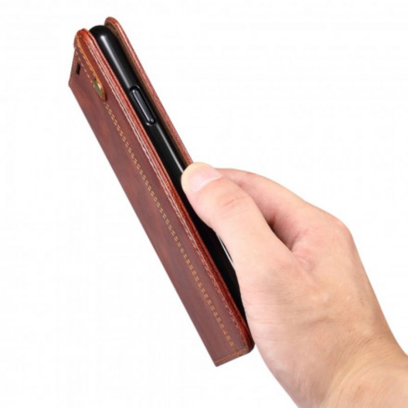 Folio-hoesje Realme 8 5g Gewaxt Kunstleer