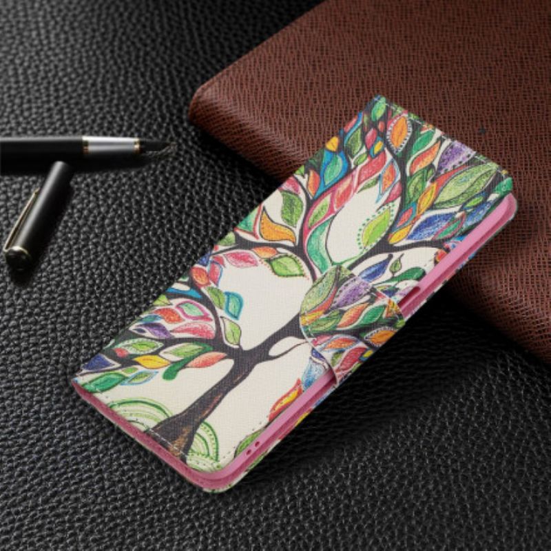 Folio-hoesje Realme 8 5g Telefoonhoesje Gekleurde Boom