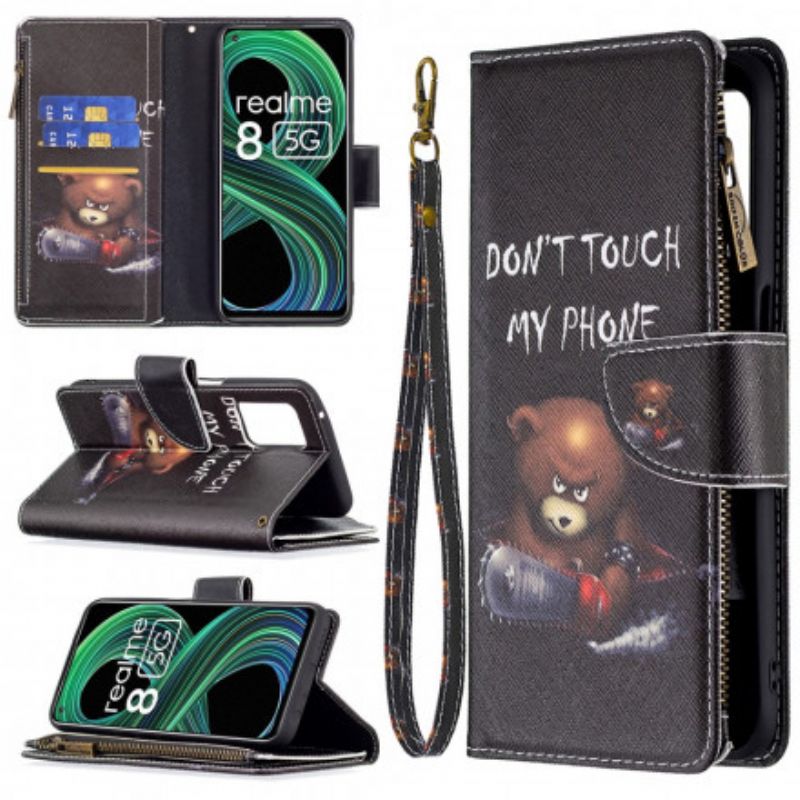 Folio-hoesje Realme 8 5g Zakbeer Met Rits
