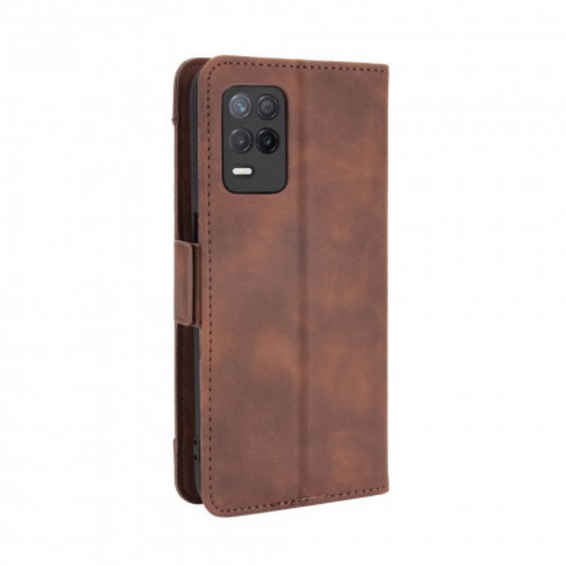 Leren Hoesje Realme 8 5g Eersteklas Multi-kaart Bescherming Hoesje