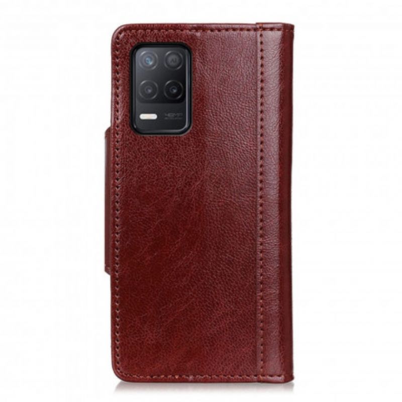 Leren Hoesje Realme 8 5g Mat Kunstleer Elegantie Sluiting Bescherming Hoesje