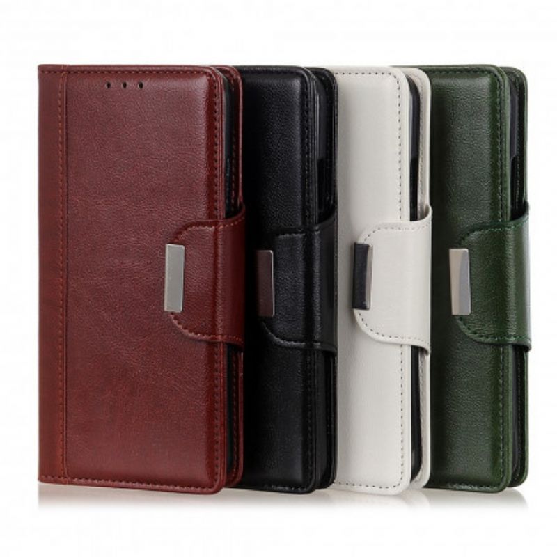Leren Hoesje Realme 8 5g Mat Kunstleer Elegantie Sluiting Bescherming Hoesje